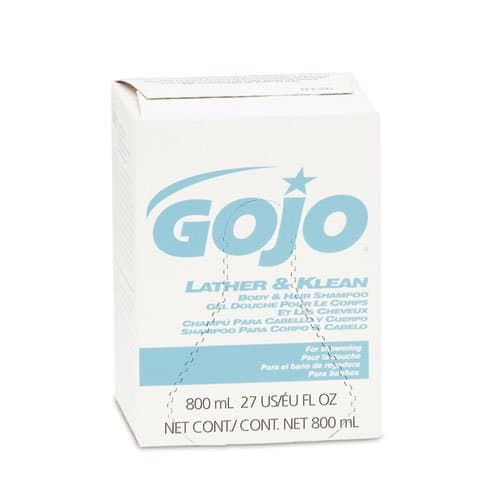 GOJO Bag-in-Box Lather & Klean Body & Hair Shampoo 800 mL Refills