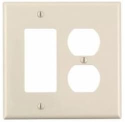 GP 2-Gang Receptacles & Decorative Switch Wall Plate Combo, Ivory