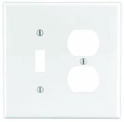 GP 2-Gang Receptacles & Toggle Switch Wall Plate Combo, White