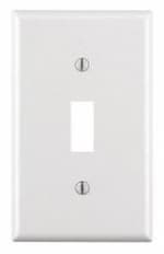 GP 1-Gang Plastic Toggle Switch Wall Plate, White