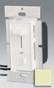 GP Single Pole 700W Slide Dimmer w/ LED & Rocker Switch, Ivory