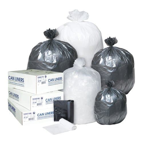 Integrated Bagging Systems Black 14 Micron Commercial Coreless Roll 60 Gal Can Liners