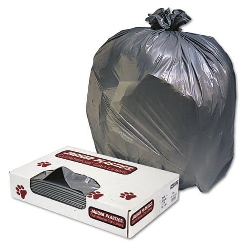 Jaguar Gray 1.3 mil Industrial Strength Low-Density 33 Gal Can Liner