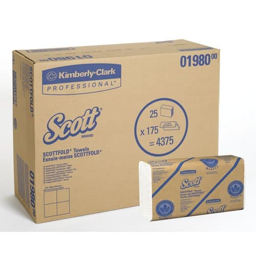 Kimberly-Clark SCOTT SCOTTFOLD White 1-Ply M Paper Towels 8.1X12.4