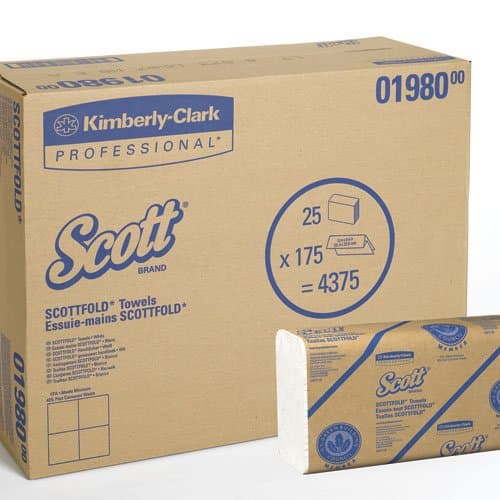 Kimberly-Clark SCOTT SCOTTFOLD White 1-Ply M Paper Towels 9.4X12.4