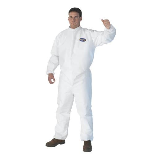 Kimberly-Clark A30 White Breathable Splash & Particle Protection Coverall, L