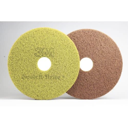 3M Scotch-Brite 17 in. Round Sienna Diamond Floor Pads