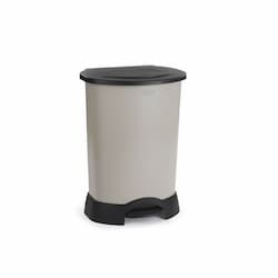 Rubbermaid Platinum/Black Plastic Medical Waste Step-On 30 Gal Container