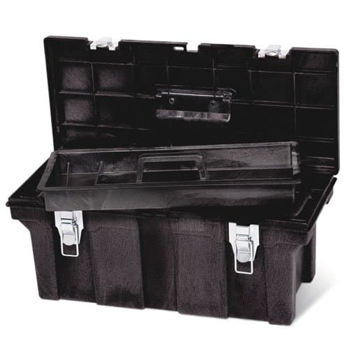 Rubbermaid Black Metal Industrial 26 in. Tool Box