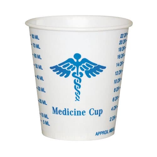 SOLO Waxed-Coated 3 oz. Graduated Medicine Paper Cups