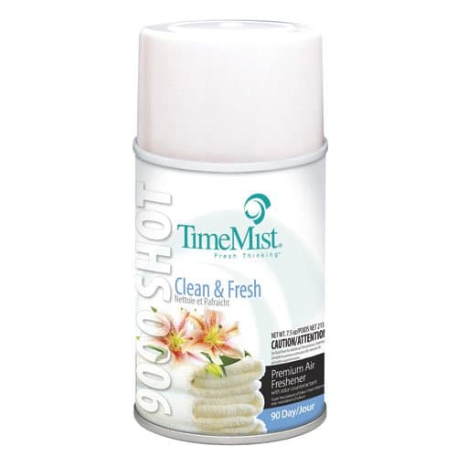 Timemist Clean N Fresh Scent 9000 Shot Metered Air Freshener Refills 7.5 oz.