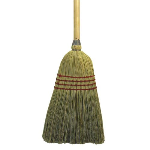 Boardwalk Mixed Fiber Bristles Maid Broom w/ 42 in. Wooden Handle