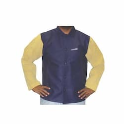 Best Welds Leather/Sateen Combo Welding Jacket, Size L