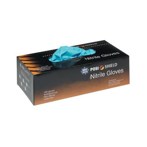 West Chester Powder Free Nitrile Gloves, XL, Blue 100/Box