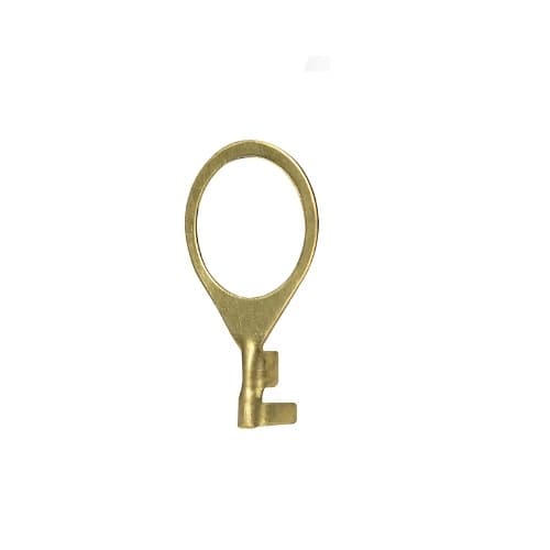 Satco Round Lug Terminal, 1/4 IP, Brass Plated