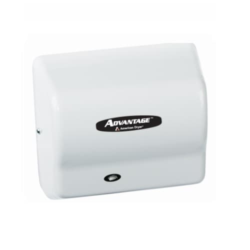 American Dryer 1400W Advantage AD Hand Dryer, 100-240V, Steel White Epoxy