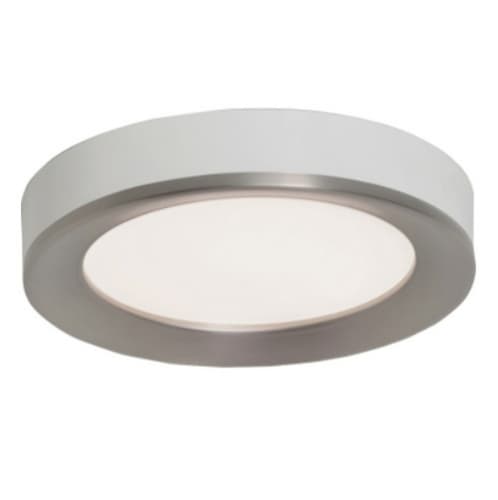 AFX 17.5W LED Alta Flush Mount, 120V, 3000K, Satin Nickel/White