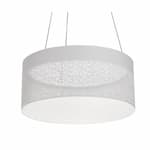 AFX 36W LED Ash Drum Pendant Light, 3000 lm, 120V, 3000K, White