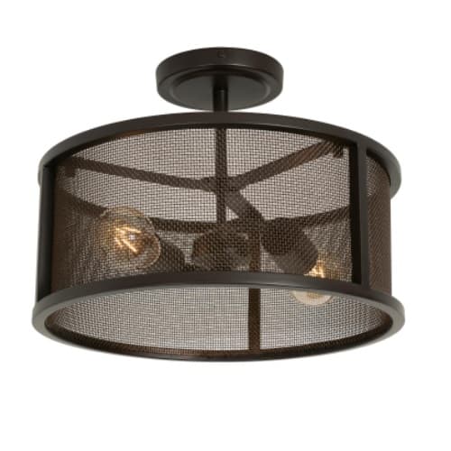 AFX 60W LED Austin Semi Flush Mount, 2-Light, E26, 120V, Bronze