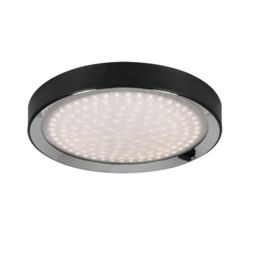 AFX 28W LED Belle Flush Mount, 2500 lm, 120V, Selectable CCT, Black/Chrome