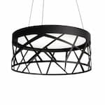 AFX 36W LED Boon Drum Pendant Light, 3000 lm, 120V, 3000K, Black