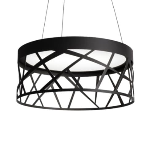 AFX 36W LED Boon Drum Pendant Light, 3000 lm, 120V, 3000K, Black