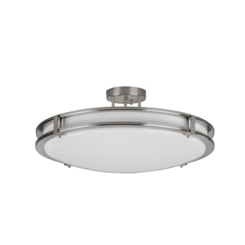 AFX 12-in 12W Carlisle Semi Flush Mount, 967 lm, 120V, CCT Select, Nickle