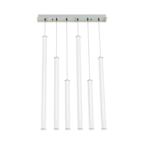 AFX 176W LED Caden Pendant, Linear, 6-Light, 120V-277V, 3000K, Nickel