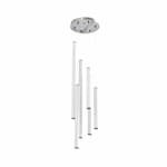 AFX 176W LED Caden Pendant, Round, 6-Light, 120V-277V, 3000K, Satin Nickel