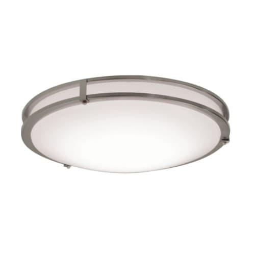 AFX 27W LED Carlisle Flush Mount w/ Backup, 120V, Selectable CCT, Nickel