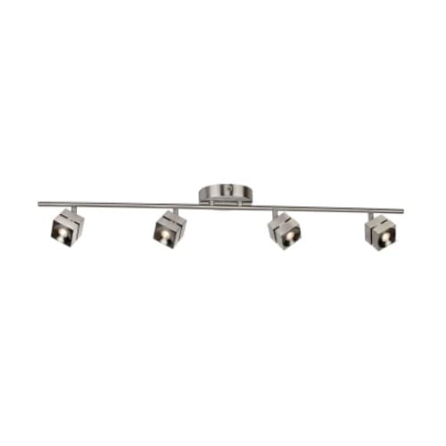 AFX 26W LED Cantrell Fixed Rail Light, 4-Light, 120V, 3000K, Satin Nickel