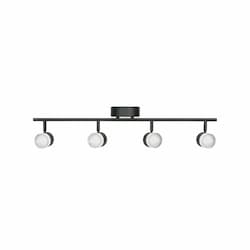 24W Gregor Fixed Rail Light, 4-Light, 2600 lm, 120V, 3000K, Black