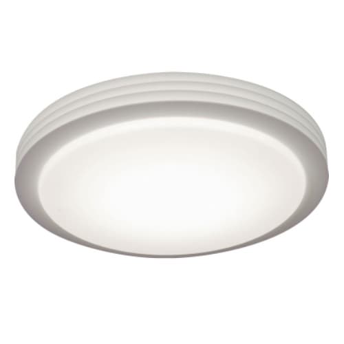 AFX 46W LED Lenox Flush Mount w/ Backup, 120V, Selectable CCT, White