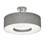 AFX 18W LED Montclair Semi Flush Mount, 120V-277V, Selectable CCT, Gray