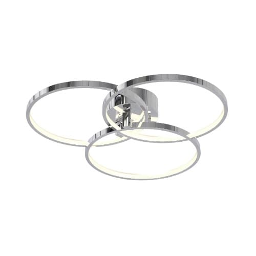 AFX 20-in 33W Orion Semi Flush Mount, 1125 lm, 120V, 3000K, Chrome