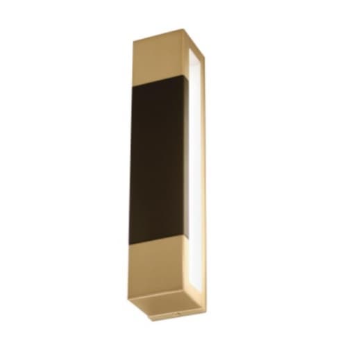 AFX 15.5W LED Post Wall Sconce, 1200 lm, 120V, 3000K, Brass/Black