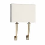 AFX 17W LED Sheridan Wall Sconce, 2-Light, Selectable CCT, Champagne/Cream