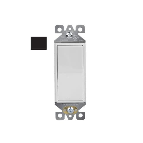 Aida 15A Decorator Switch, 3-Way, 120V-277V, Black