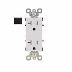 Aida 20A Decora Duplex Receptacle, Side Wire, 125V, Black