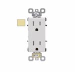 Aida 15A Commercial Decora Receptacle, Side & Back Wire, 125V, Ivory