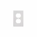 Aida 1-Gang Standard Wall Plate, Duplex, Plastic, Light Almond