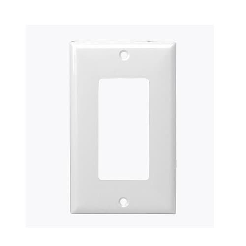 Aida 1-Gang Standard Wall Plate, Decora, Plastic, Ivory