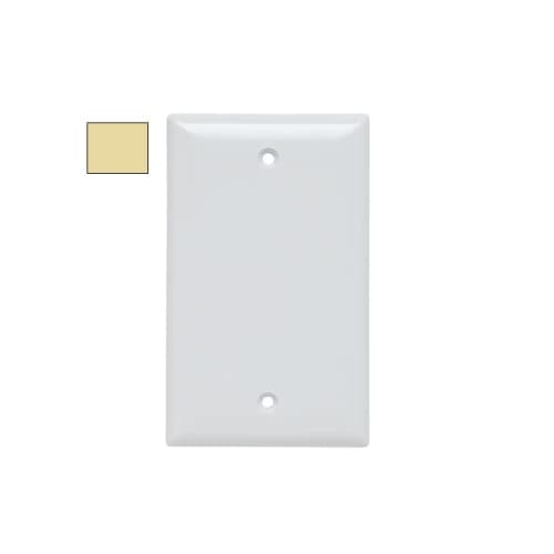 Aida 1-Gang Jumbo Wall Plate, Blank, Plastic, Ivory