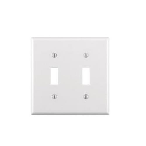 Aida 2-Gang Wall Plate, Toggle, Thermoset, Ivory