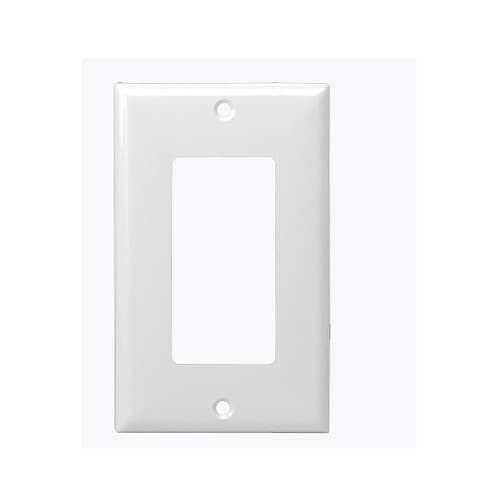 Aida 1-Gang Wall Plate, Decora, Thermoset, White