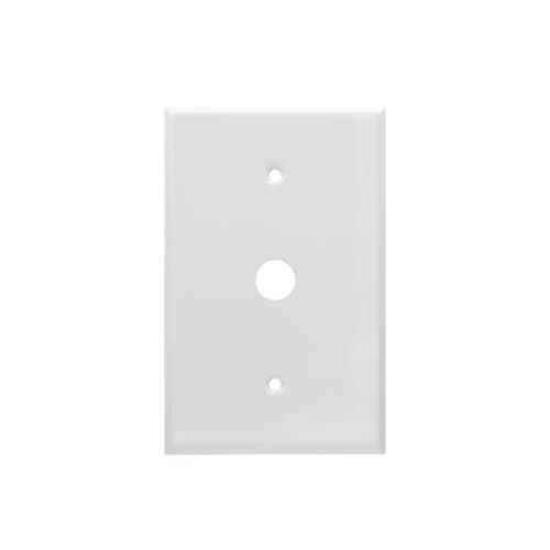 Aida 1-Gang Jumbo Wallplate, Phone, Metal, Smooth, White