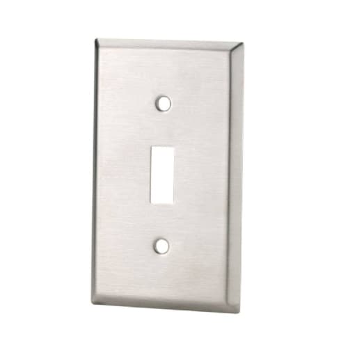 Aida 1-Gang Wall Plate, Toggle, Stainless Steel