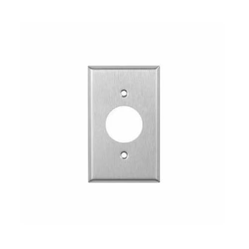 Aida 1-Gang Wall Plate, Single, Stainless Steel