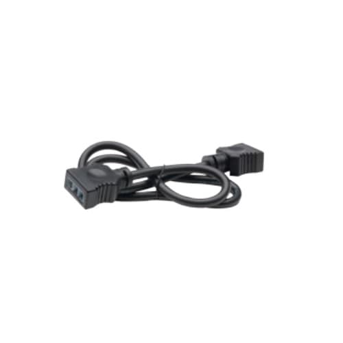 American Lighting 12-in Priori Series Extension Cord, 120V, Black