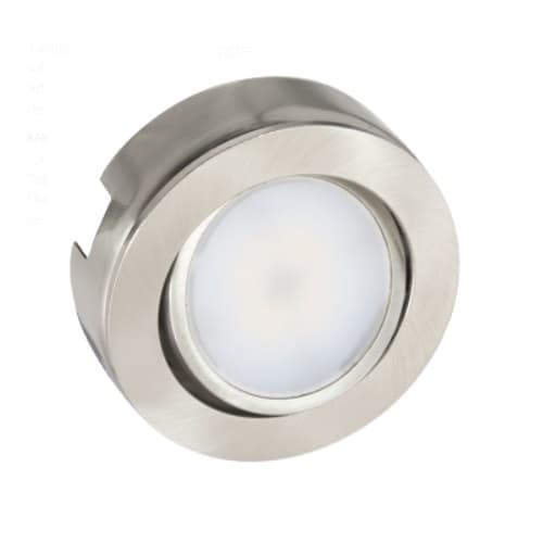 American Lighting 4.3W MVP LED Single Puck Light Kit, Dimmable, 235 lm, 120V, 3000K, Nickel